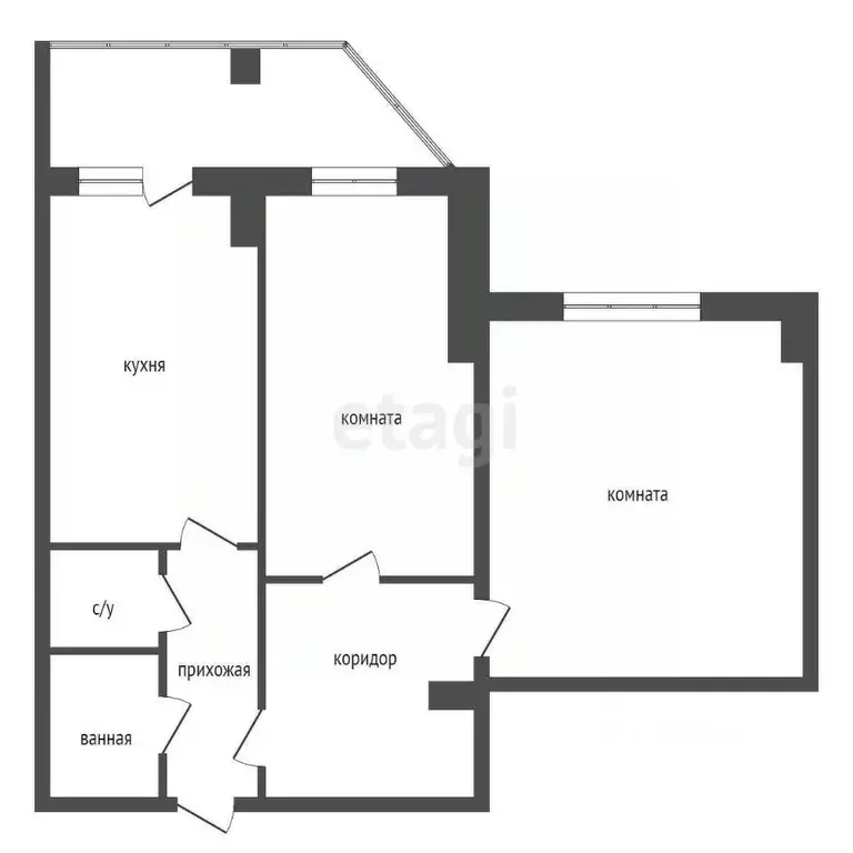 2-к кв. Красноярский край, Красноярск ул. Шахтеров, 38 (58.5 м) - Фото 2