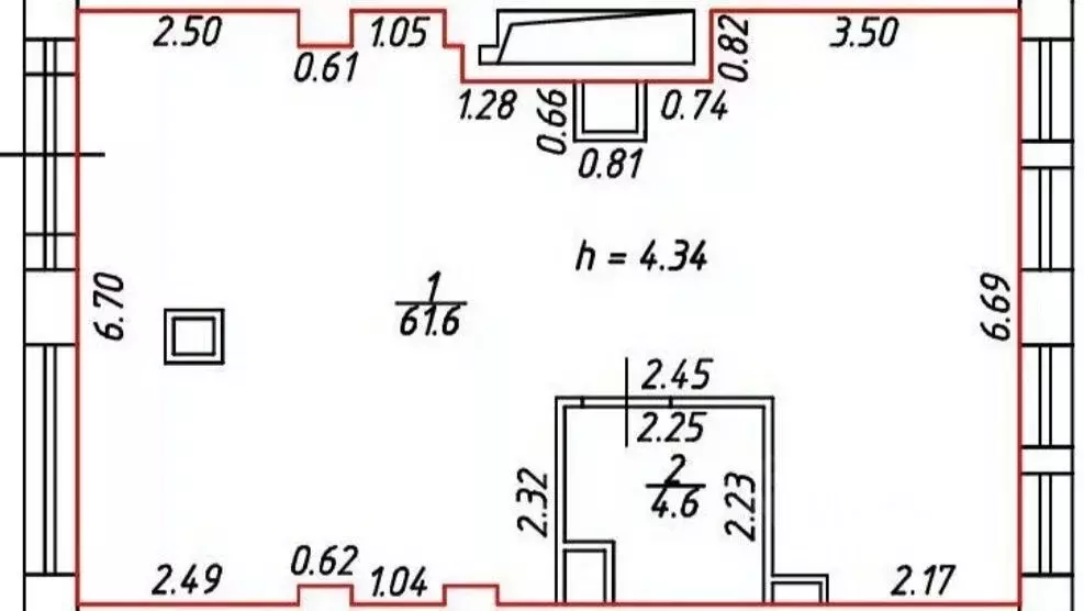 Помещение свободного назначения в Санкт-Петербург ул. Челюскина, 8 (66 ... - Фото 2