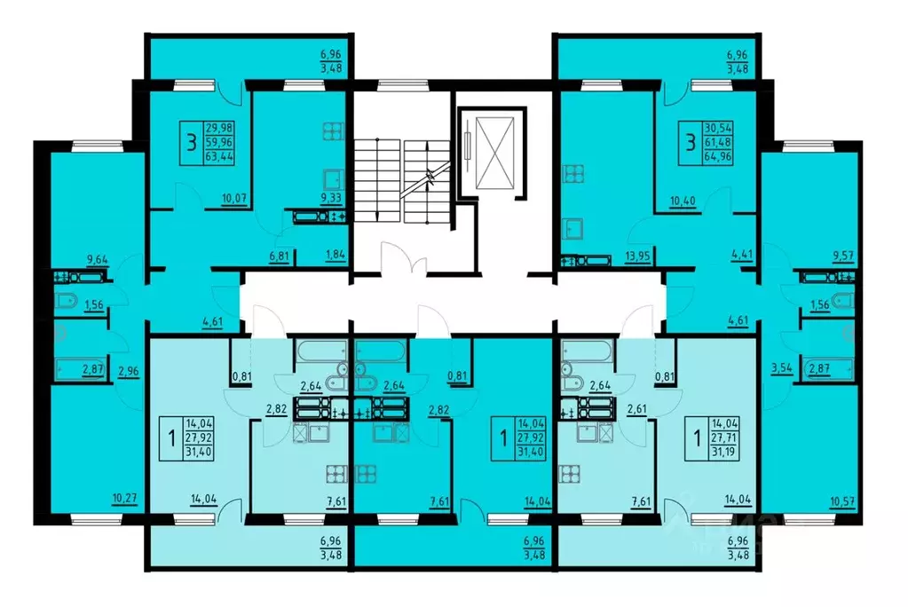 3-к кв. Пермский край, Пермь ул. Танцорова, 96 (63.44 м) - Фото 2