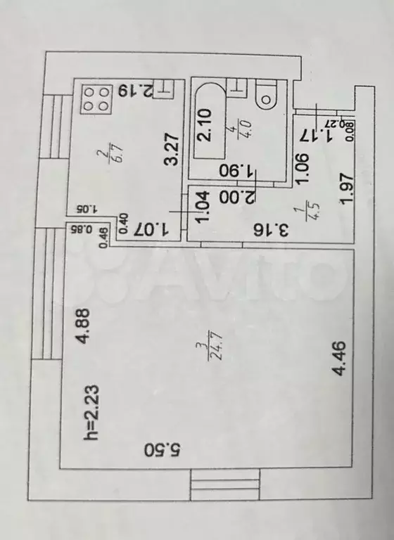 1-к. квартира, 39,9 м, 1/5 эт. - Фото 0