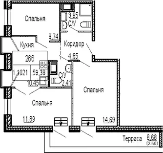 Продаётся 3-к квартира, 59.38 м - Фото 0