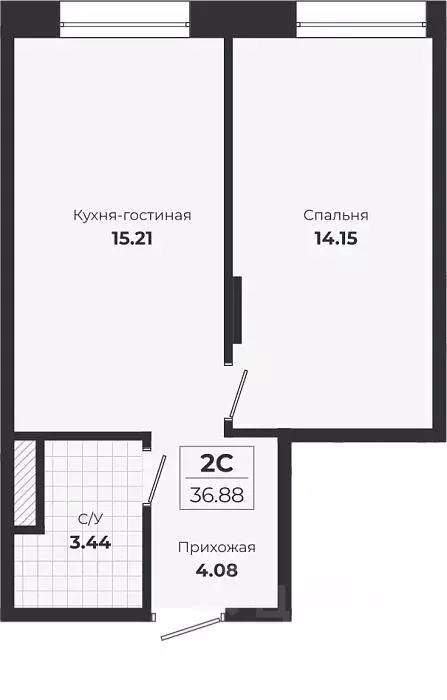 1-к кв. Новосибирская область, Новосибирск Лесоперевалка мкр, Ясный ... - Фото 0