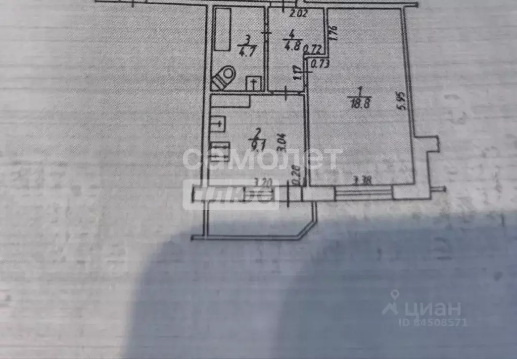 1-к кв. Калужская область, Калуга ул. Георгия Димитрова, 10 (37.4 м) - Фото 2