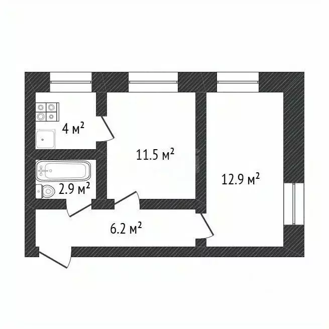 2-к кв. Нижегородская область, Бор ул. Толстого, 10 (38.0 м) - Фото 1