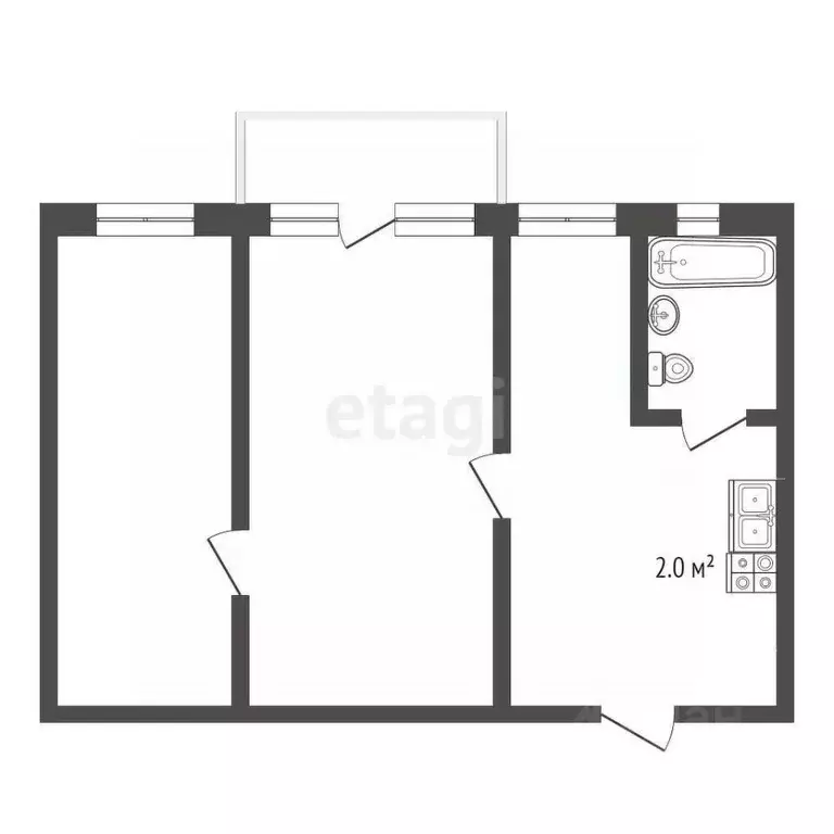 Комната Владимирская область, Муром пос. Фабрики имени П.Л. Войкова, 9 ... - Фото 2