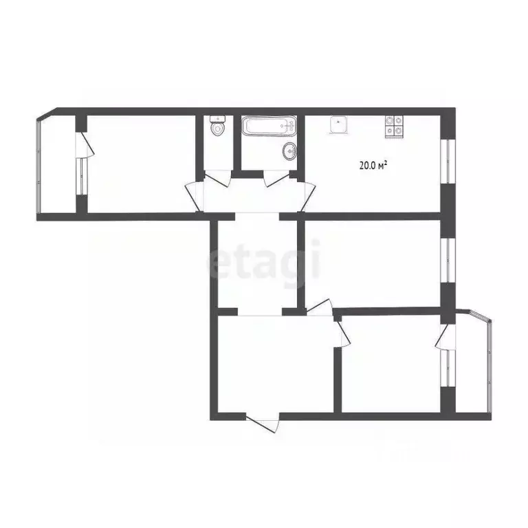 3-к кв. Тюменская область, Тюмень Широтная ул., 108к1 (91.3 м) - Фото 2
