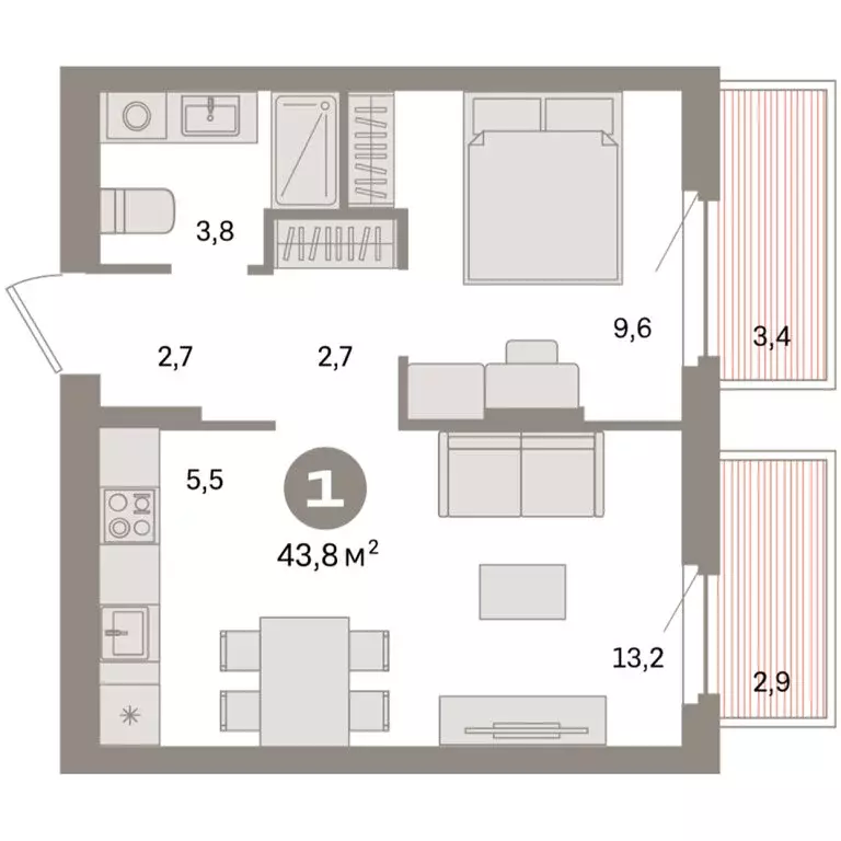 1-комнатная квартира: Екатеринбург, жилой район Сортировочный, ... - Фото 1