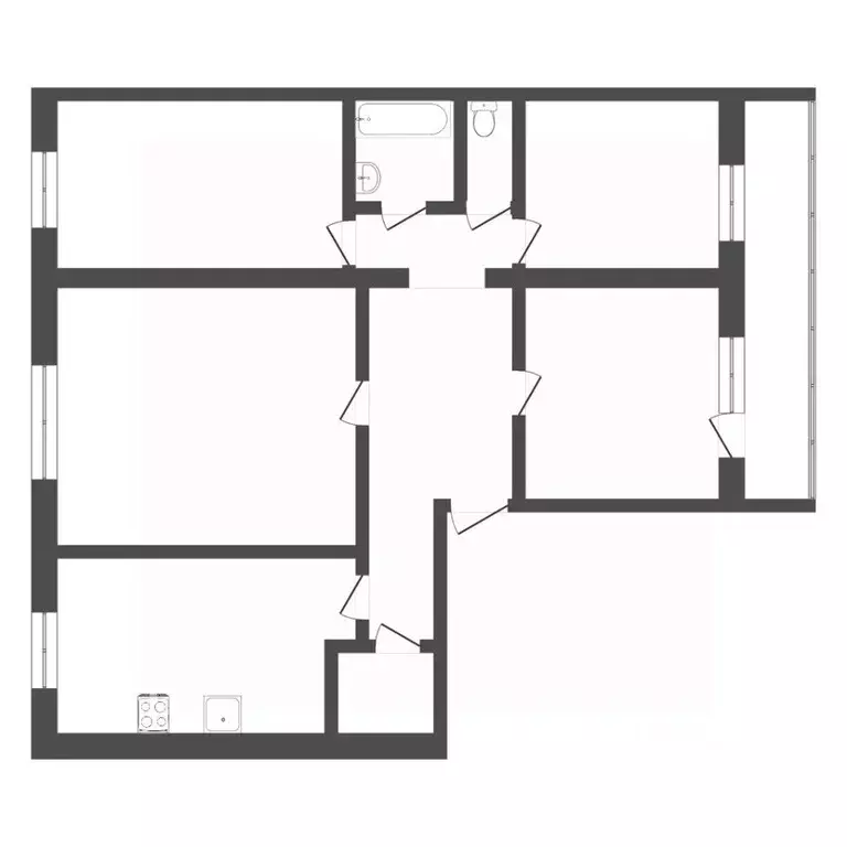 4-к кв. Тюменская область, Тюмень Полевая ул., 27 (77.7 м) - Фото 1