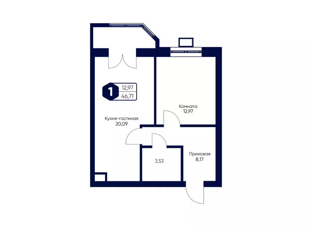 1-к кв. Московская область, Дмитровский муниципальный округ, с. ... - Фото 2