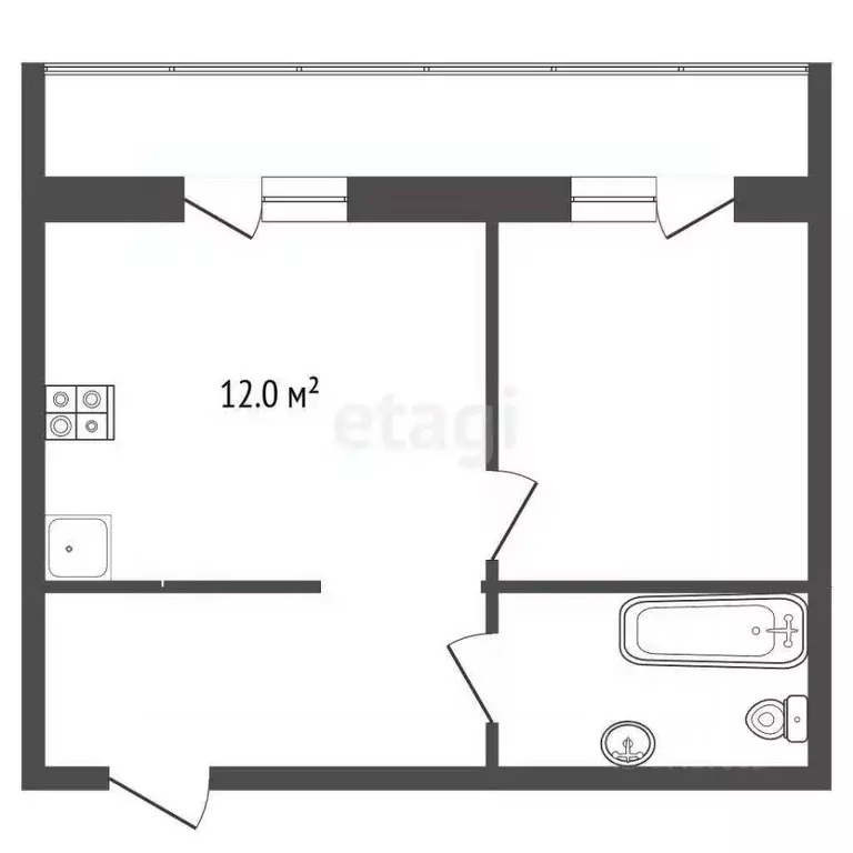 1-к кв. Челябинская область, Челябинский городской округ, пос. ... - Фото 2