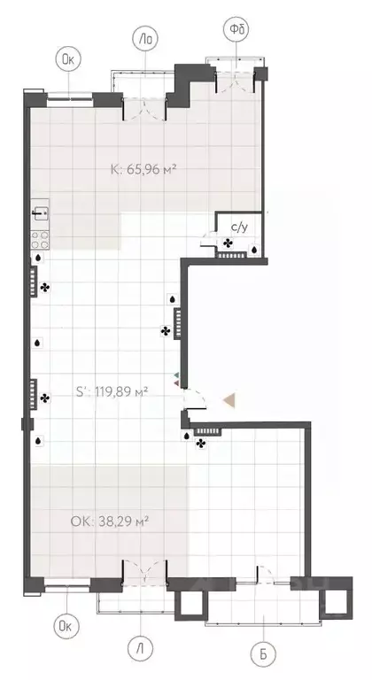 Свободной планировки кв. Иркутская область, Иркутск ул. Сурикова, 21А ... - Фото 0