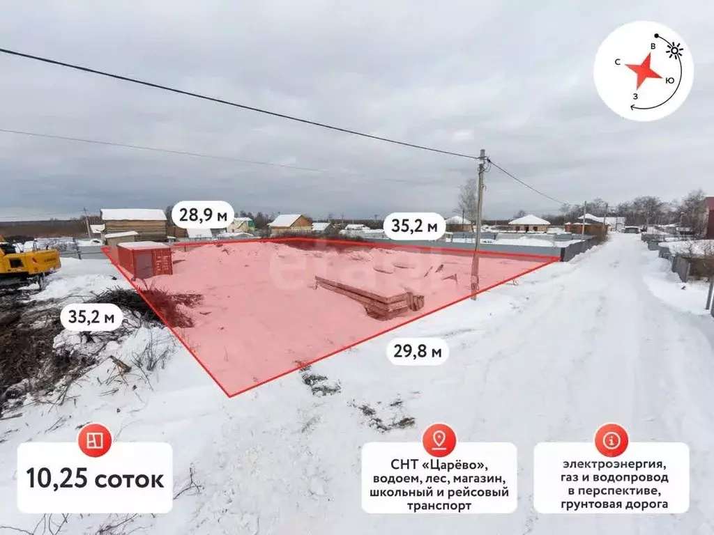 Участок в Тюменская область, Тюмень Царево садовое товарищество, 759 ... - Фото 1