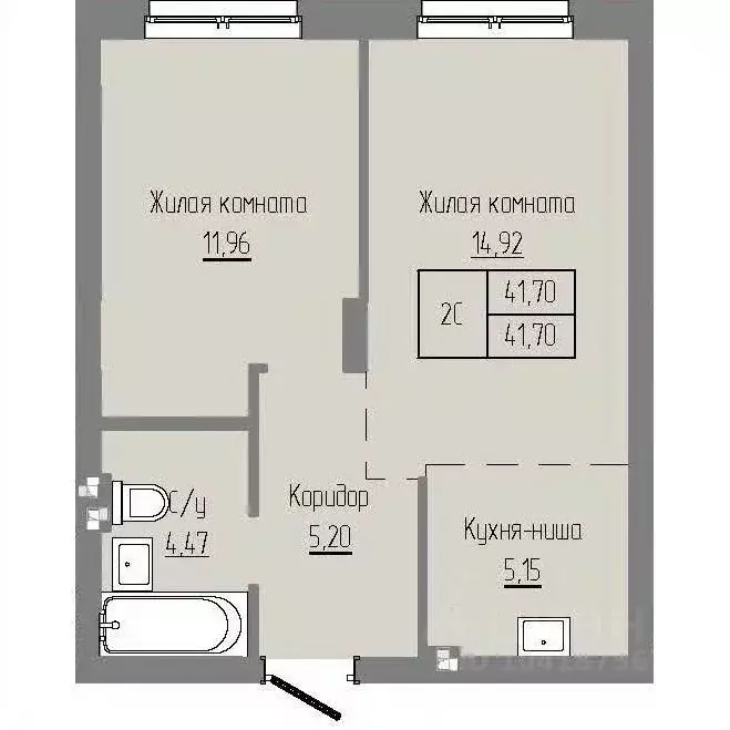 2-к кв. Новосибирская область, Новосибирский район, Краснообск рп ... - Фото 0