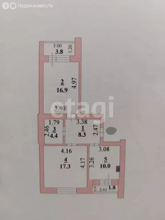 3-комнатная квартира: Елец, Комсомольская улица, 58 (85 м) - Фото 1