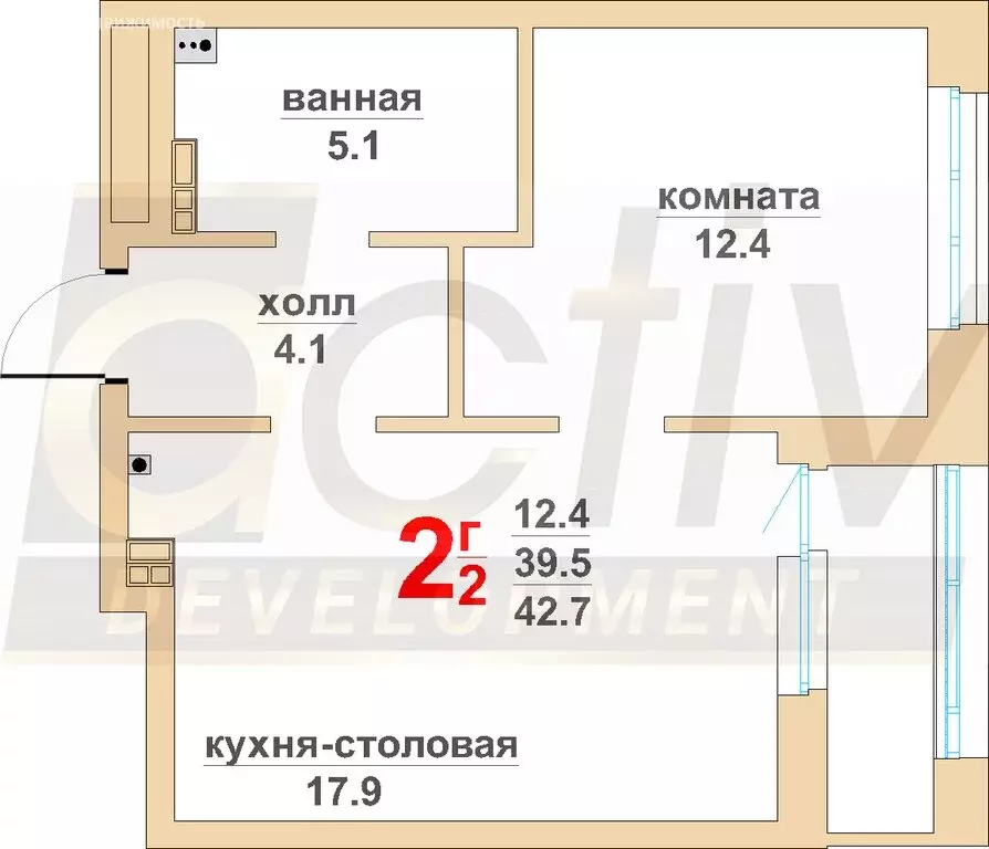 1-комнатная квартира: Екатеринбург, Военная улица, 18 (42.7 м) - Фото 0