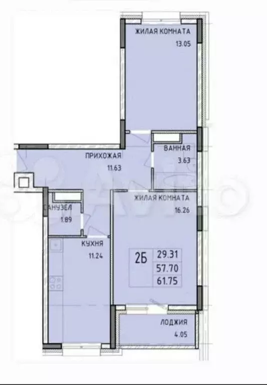 2-комнатная квартира: Тула, Рязанская улица, 19 (61.75 м) - Фото 0