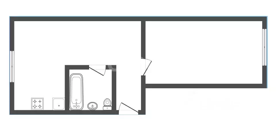 1-к кв. Кемеровская область, Прокопьевск Центральная ул., 7Ак2 (34.3 ... - Фото 2