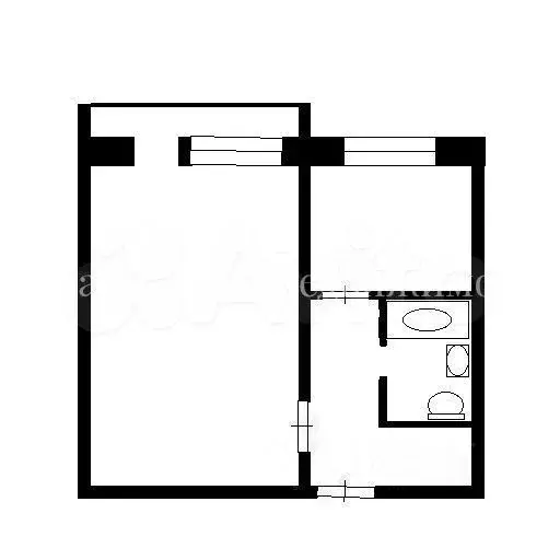 1-к. квартира, 29,4 м, 8/9 эт. - Фото 0