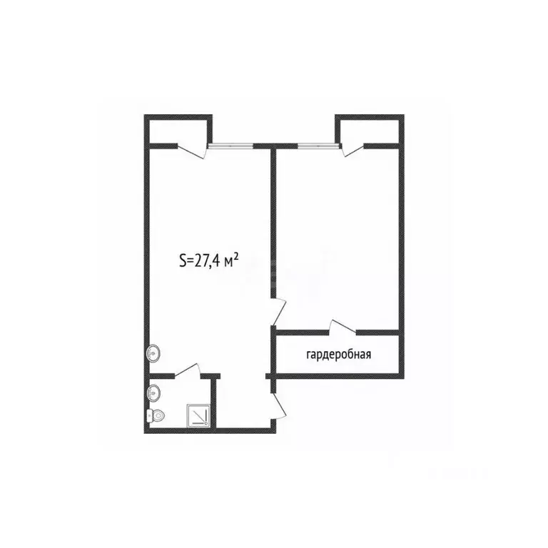 1-к кв. Алтайский край, Бийск ул. Декабристов, 7 (27.4 м) - Фото 2