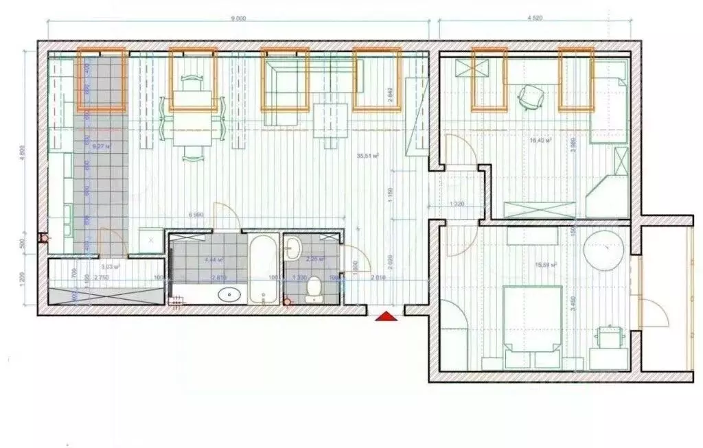 3-к кв. Ярославская область, Ярославль ул. Космонавтов, 4 (84.9 м) - Фото 2