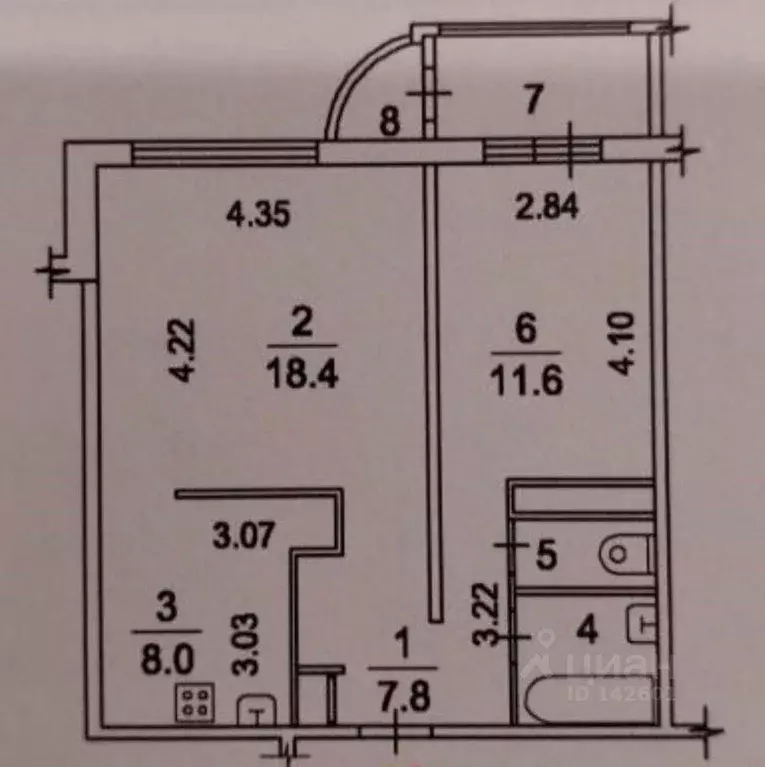 Квартира, 2 комнаты, 51 м - Фото 2