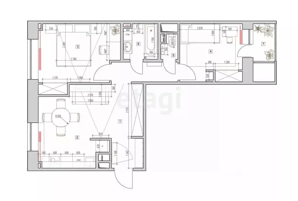 3-к кв. Смоленская область, Починок пер. 2-й Советский, 7 (54.0 м) - Фото 2