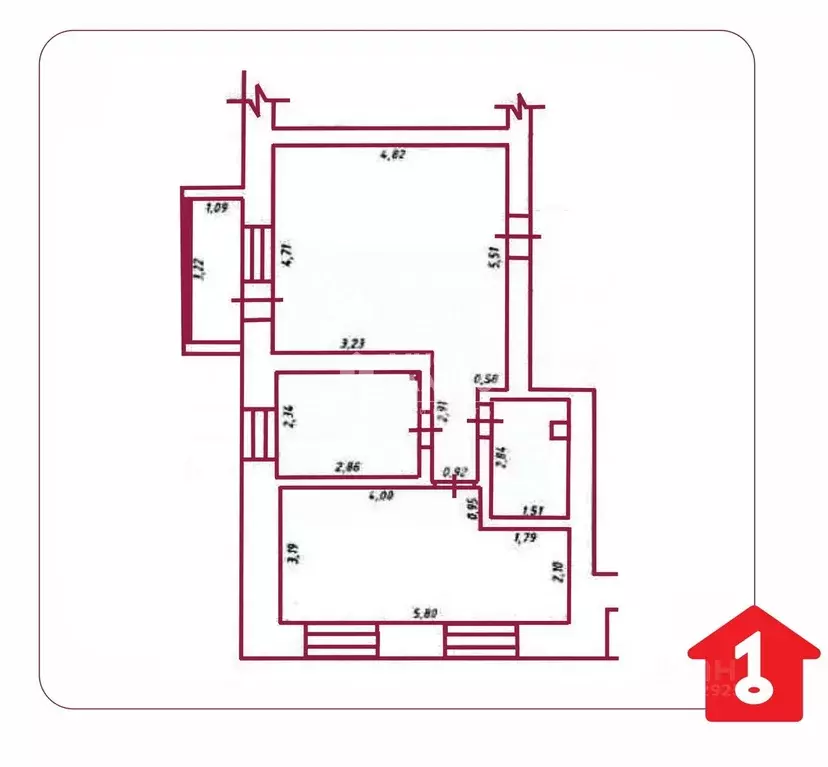 2-к кв. Омская область, Омск Транссибирская ул., 5 (53.5 м) - Фото 2
