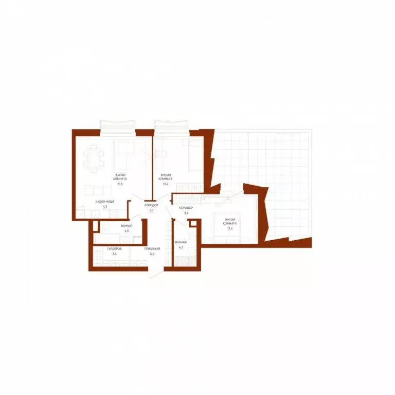 3-комнатная квартира: Екатеринбург, жилой район Центральный, ЖК Форма ... - Фото 1