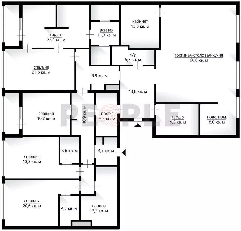 5-к кв. Москва Малая Пироговская ул., 8 (296.0 м) - Фото 2