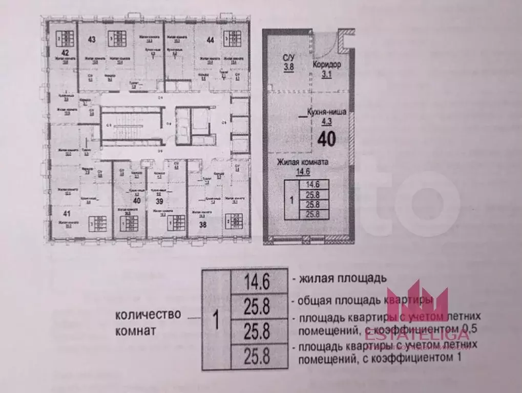 Квартира-студия, 25,8 м, 7/30 эт. - Фото 0