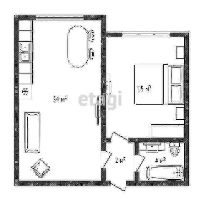 1-комнатная квартира: Махачкала, улица Времена Года, 7А (45 м) - Фото 0