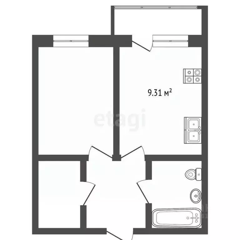 1-к кв. Севастополь ул. Братьев Манганари, 28 (38.4 м) - Фото 1