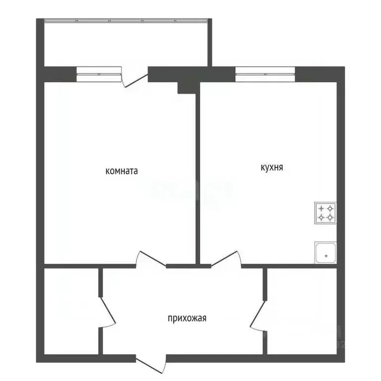 1-к кв. Красноярский край, Красноярск ул. Сурикова, 53 (34.0 м) - Фото 1