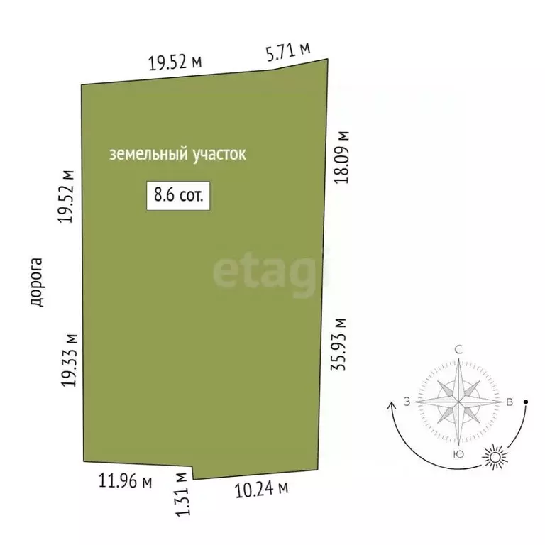 Участок в Ростовская область, Ростов-на-Дону 5-й Касательный пер. (8.6 ... - Фото 2