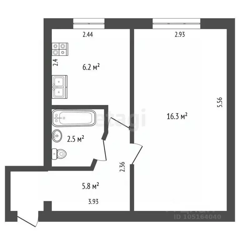 1-к кв. Крым, Судак ул. Ленина, 34 (30.8 м) - Фото 2