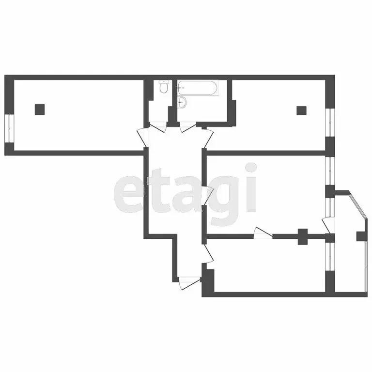 3-комнатная квартира: Тюмень, Пароходская улица, 4 (93.2 м) - Фото 1