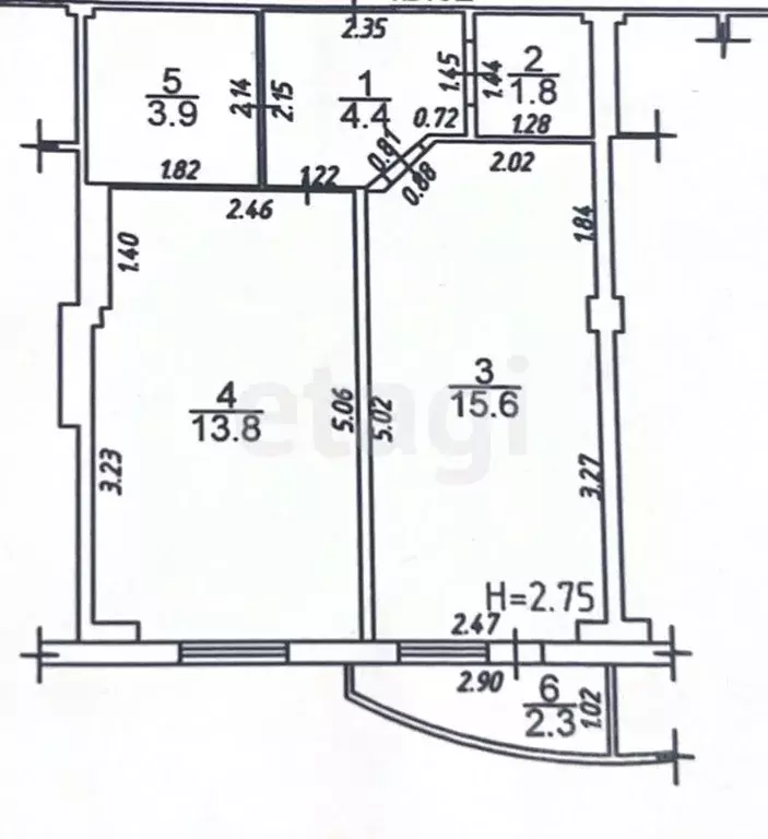 1-к кв. Краснодарский край, Анапа ш. Симферопольское, 1А (39.5 м) - Фото 2