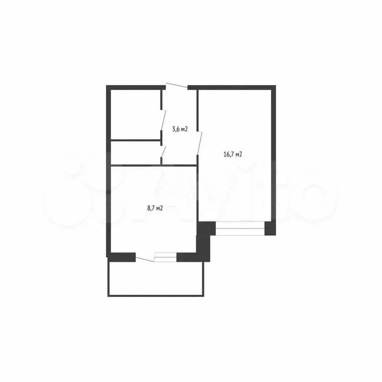1-к. квартира, 32,1 м, 1/9 эт. - Фото 0