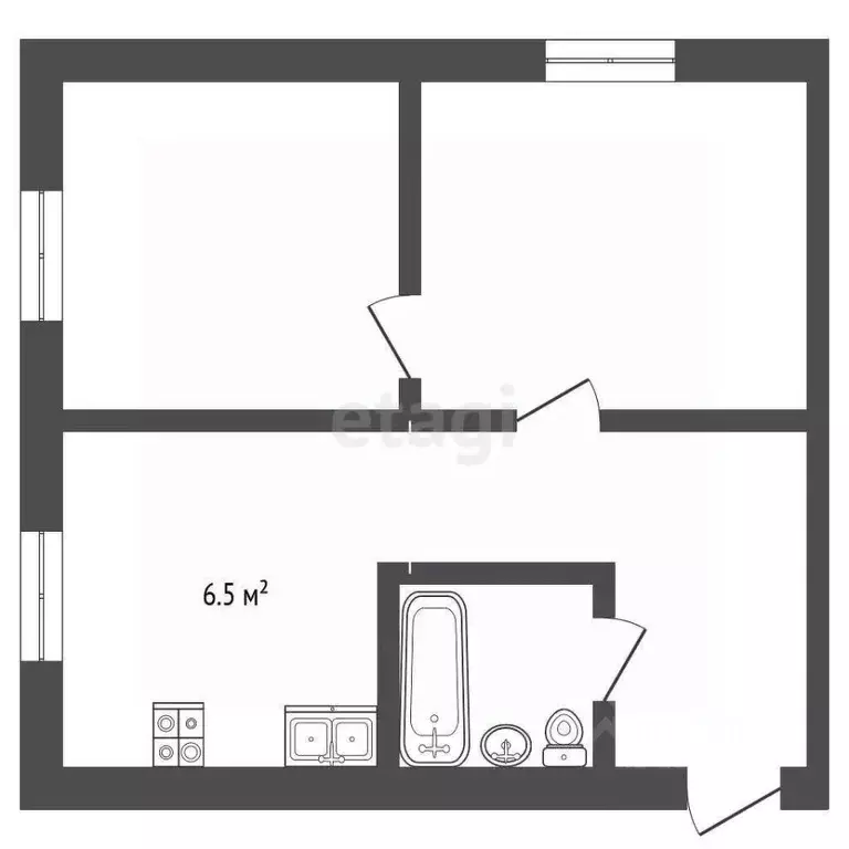 2-к кв. Владимирская область, Муром Советская ул., 57А (32.5 м) - Фото 2