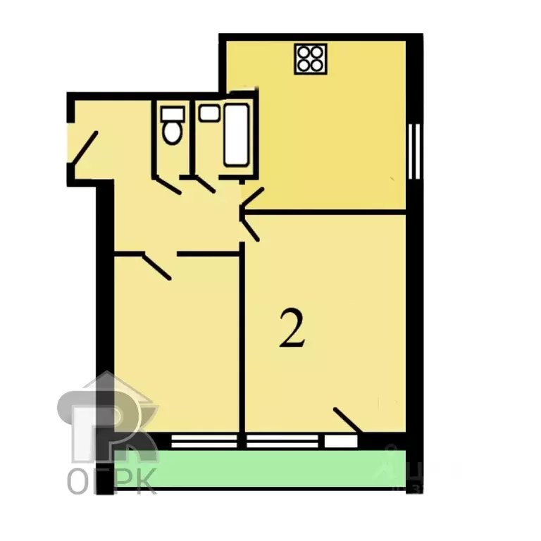 2-к кв. Московская область, Видное Строительная ул., 27 (50.3 м) - Фото 1