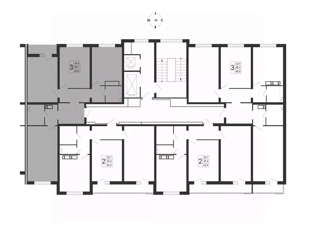 3-к кв. Воронежская область, Воронеж ул. Загоровского, 5/1 (86.0 м) - Фото 1