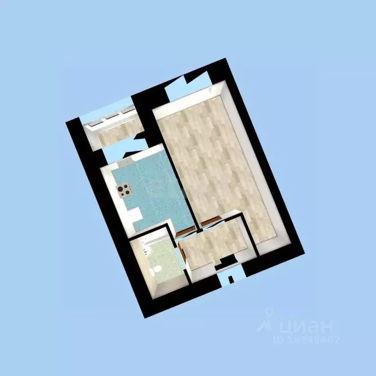 1-к кв. Башкортостан, Уфа ул. Энтузиастов, 13 (35.8 м) - Фото 1