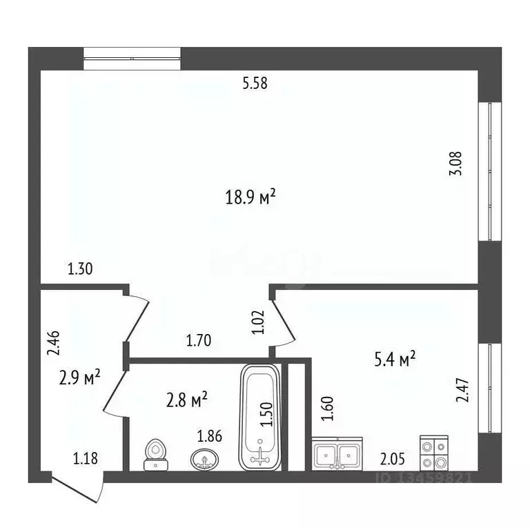 1-к кв. Марий Эл, Йошкар-Ола Первомайская ул., 179 (30.0 м) - Фото 1