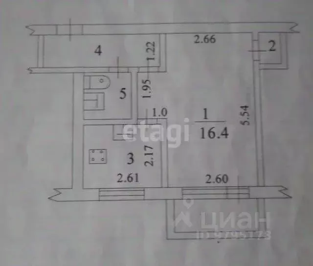 1-к кв. Татарстан, Казань ул. 3-я Кленовая, 23А (32.4 м) - Фото 0