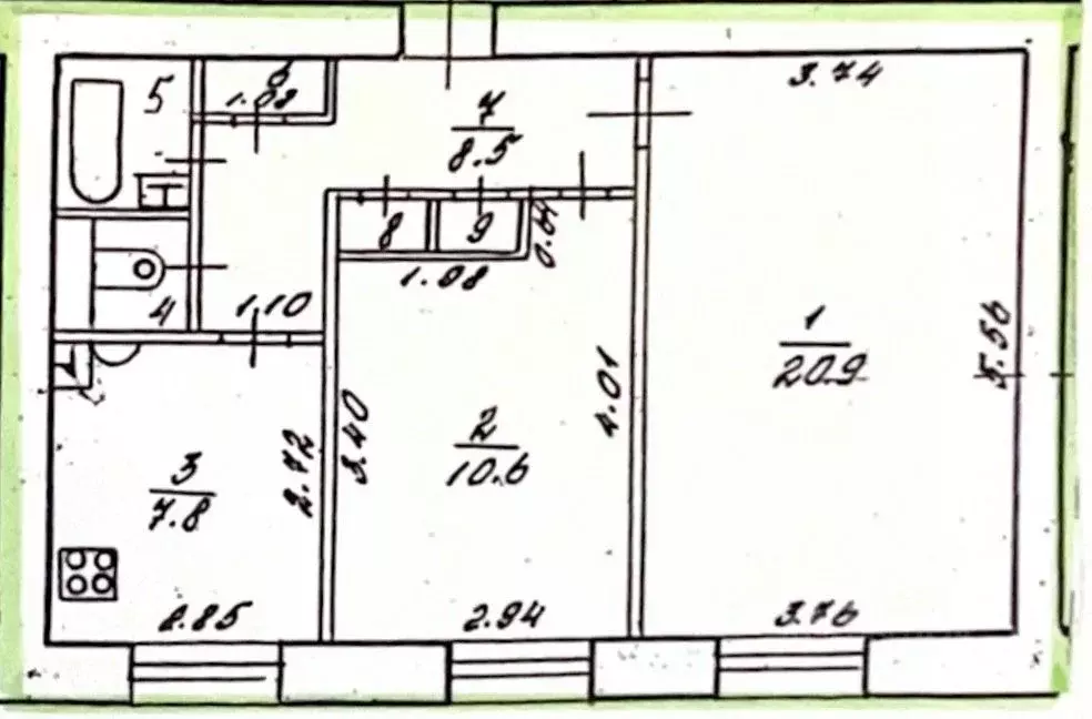 2-к кв. Санкт-Петербург просп. Ветеранов, 120 (53.0 м) - Фото 1