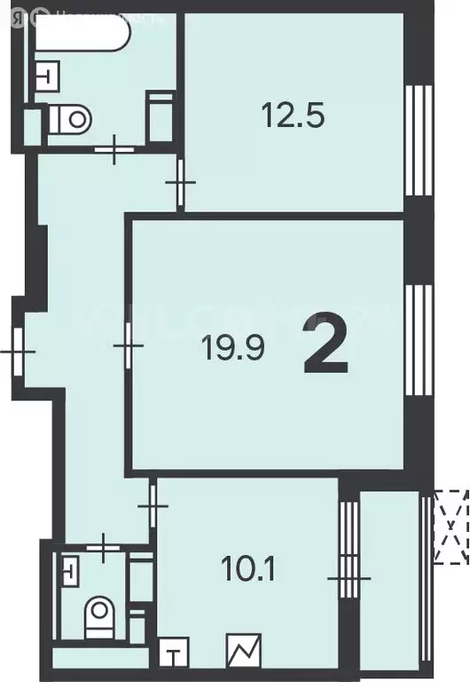 2-комнатная квартира: Москва, 2-я улица Марьиной Рощи, 3 (59 м) - Фото 0