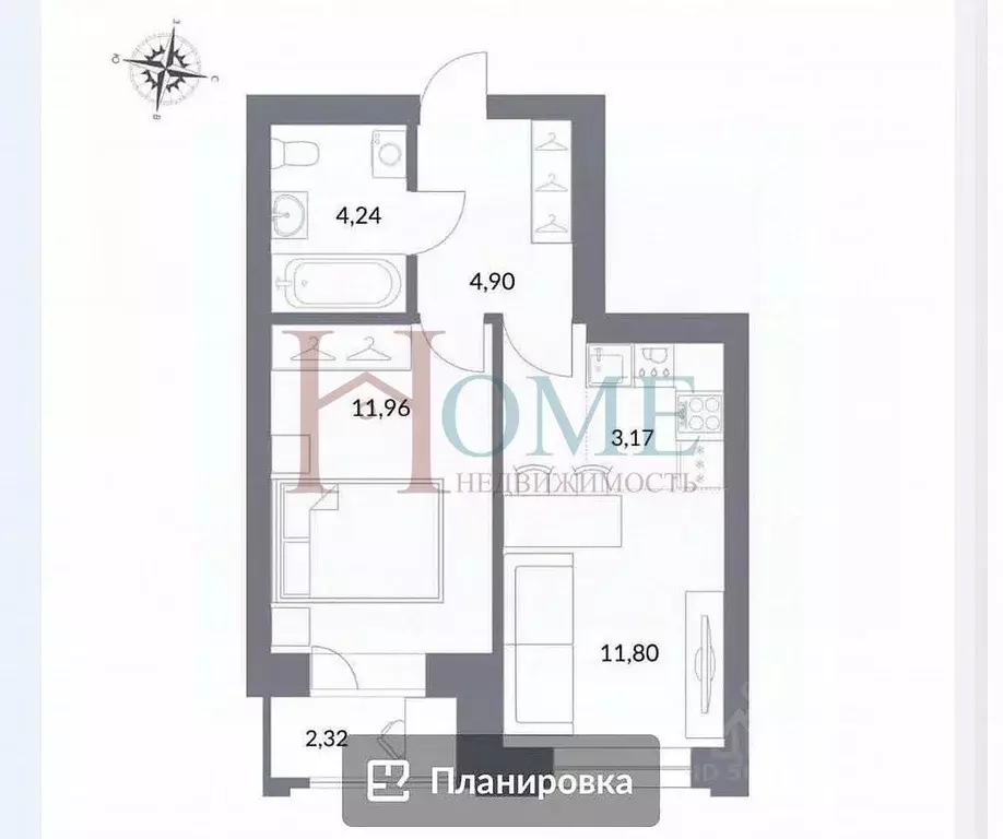 2-к кв. Новосибирская область, Новосибирск ул. Державина, 50 (38.0 м) - Фото 2