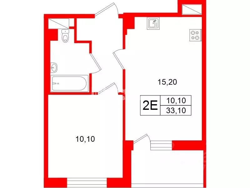 1-к кв. Санкт-Петербург просп. Буденного, 21к1 (33.1 м) - Фото 1