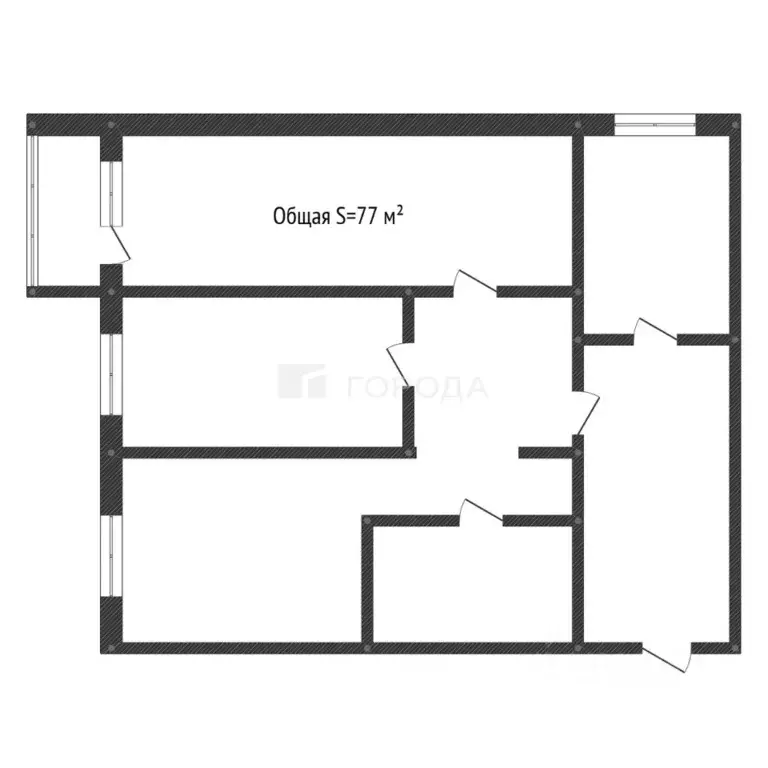 3-к кв. Кемеровская область, Новокузнецк просп. Н.С. Ермакова, 10 ... - Фото 2