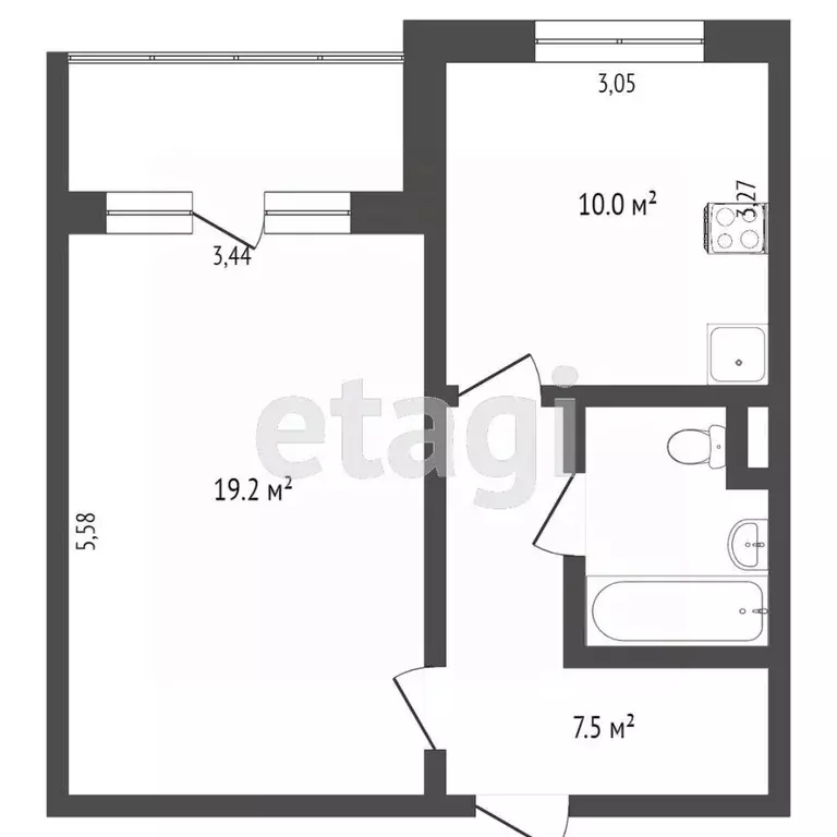 1-к кв. Тверская область, Тверь ул. Склизкова, 10 (48.0 м) - Фото 2